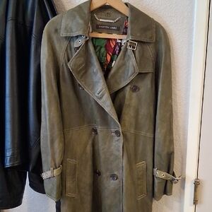 Andrew Marc Leather Trench Coat